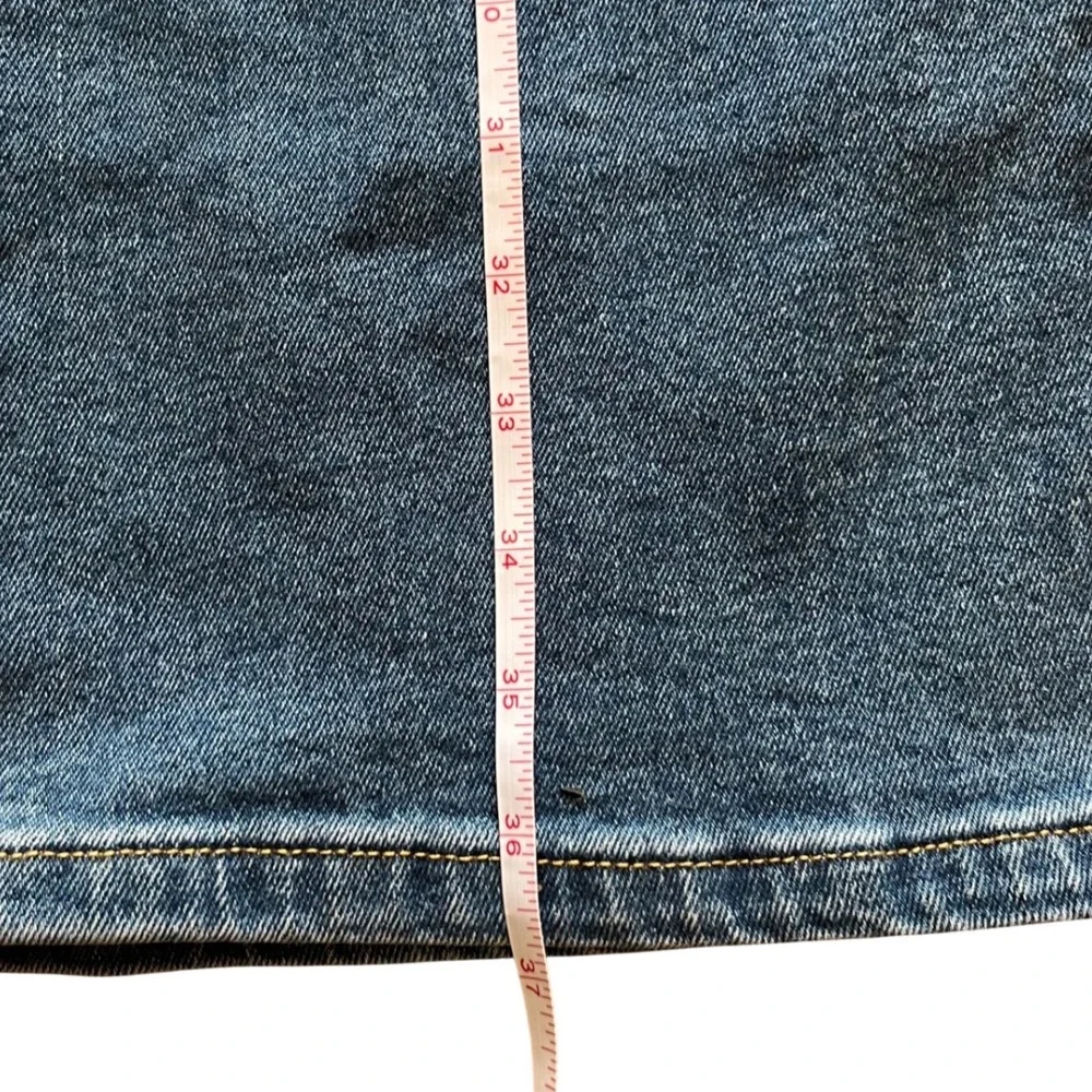 Michael Kors Selma High Rise Crop‎ Flare Jeans Blue Denim Size 14 QF59099E9Z